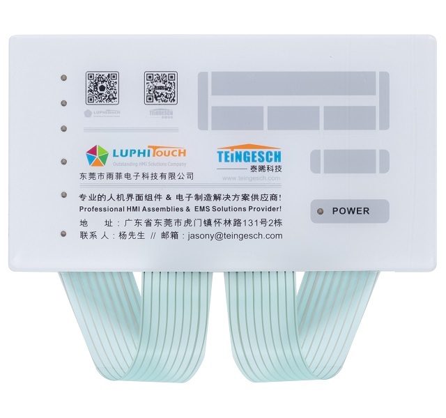 Capacitieve Waterdichte het Membraanschakelaars IP67 van de polyesterkring 0